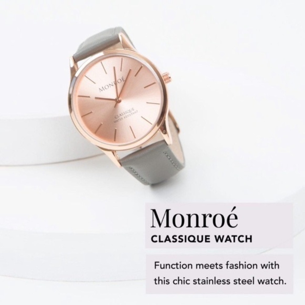 NEW MONROÉ Rose Gold Watch - Picture 2 of 10